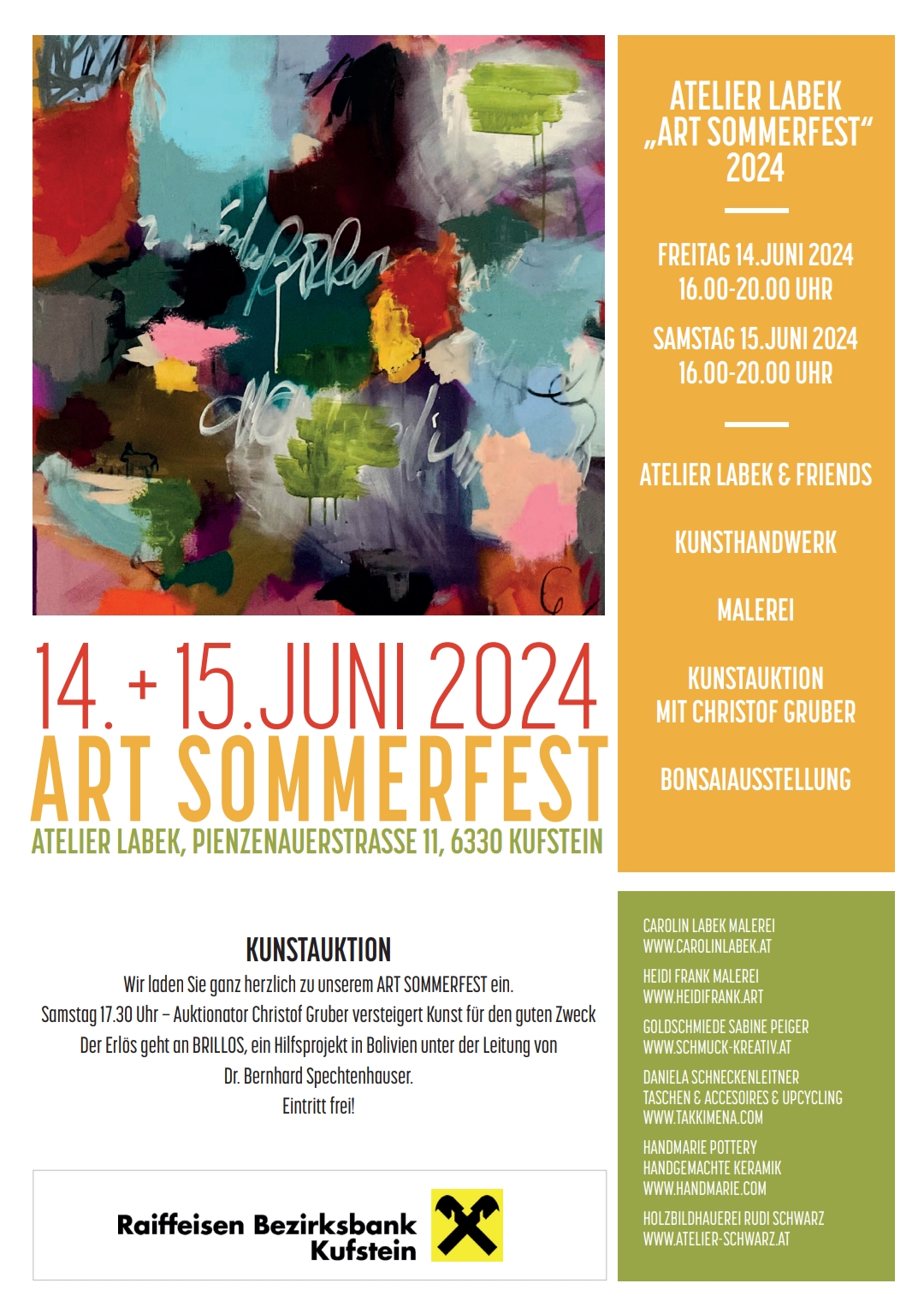 Labek 14.&15.6. – Großes Sommerfest im Atelier Labek! – Takkimena Unikate